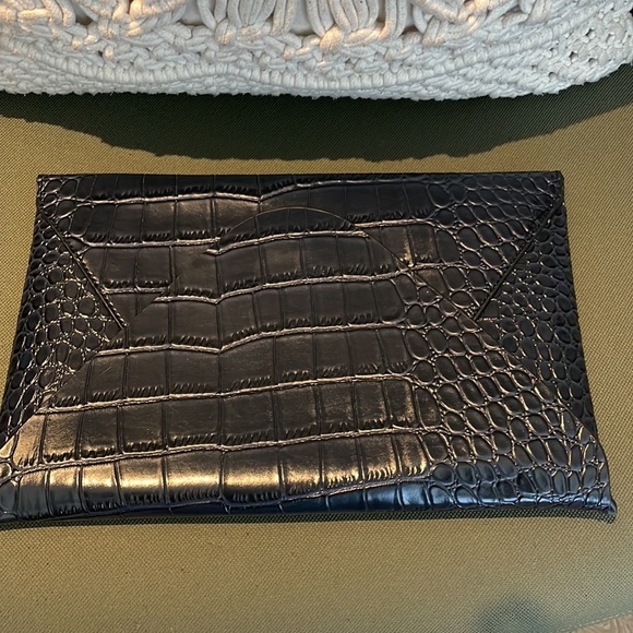 BCBG Deep Navy “Harlow” Envelope Clutch.  Tags attached. - Picture 6 of 9
